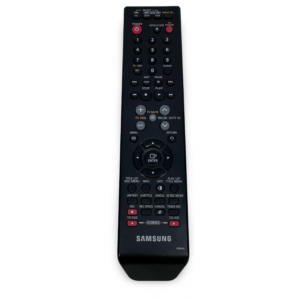 Samsung 00084A Remote Control for TV DVD VCR Black OEM Genuine Original Tested